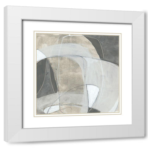 Rock Garden IV White Modern Wood Framed Art Print with Double Matting by Vess, June Erica