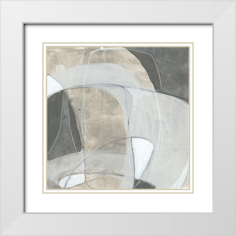 Rock Garden IV White Modern Wood Framed Art Print with Double Matting by Vess, June Erica