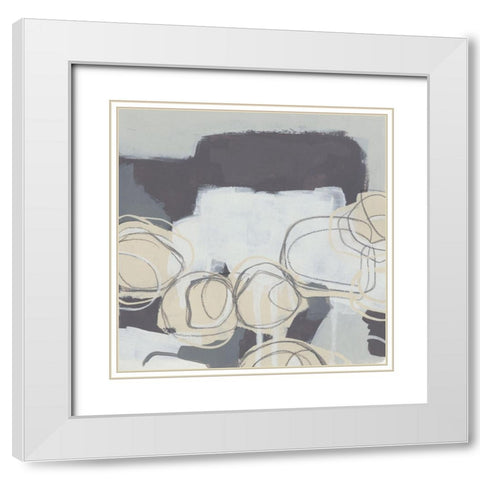 Granite Rose I White Modern Wood Framed Art Print with Double Matting by Vess, June Erica
