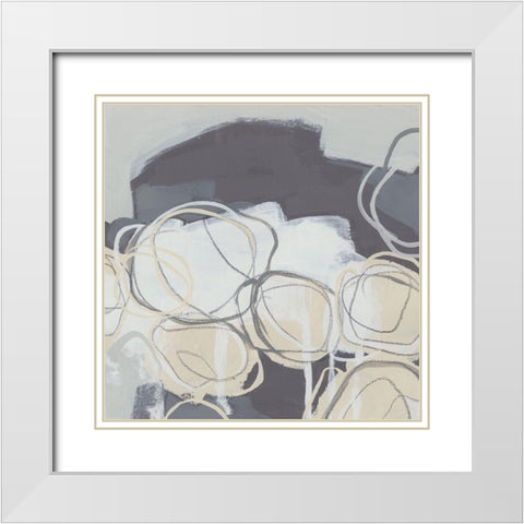Granite Rose III White Modern Wood Framed Art Print with Double Matting by Vess, June Erica