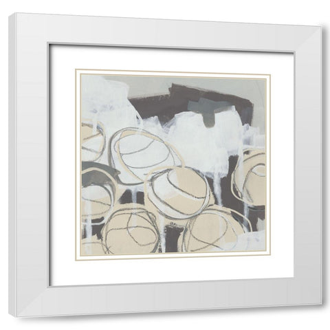 Granite Rose IV White Modern Wood Framed Art Print with Double Matting by Vess, June Erica