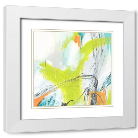 Piquant IV White Modern Wood Framed Art Print with Double Matting by Vess, June Erica