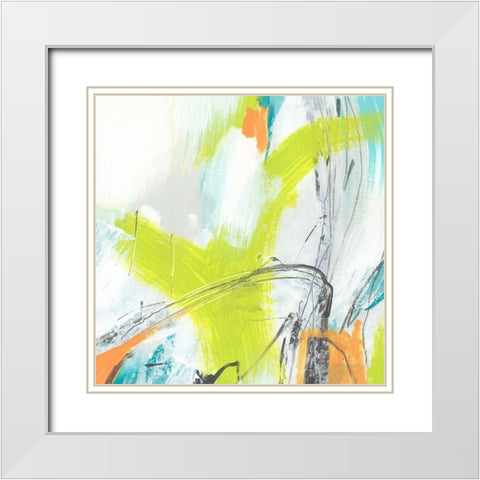 Piquant IV White Modern Wood Framed Art Print with Double Matting by Vess, June Erica