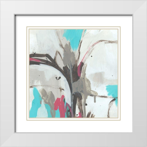 Vivant IV White Modern Wood Framed Art Print with Double Matting by Vess, June Erica