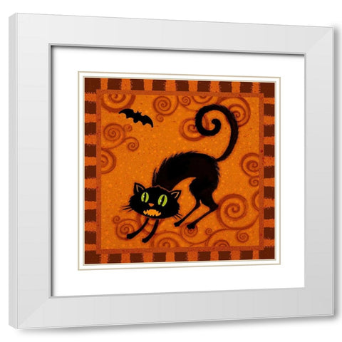 Spooktacular II White Modern Wood Framed Art Print with Double Matting by Eisner, Viv
