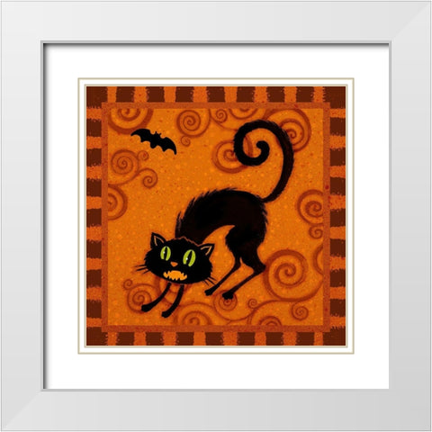 Spooktacular II White Modern Wood Framed Art Print with Double Matting by Eisner, Viv