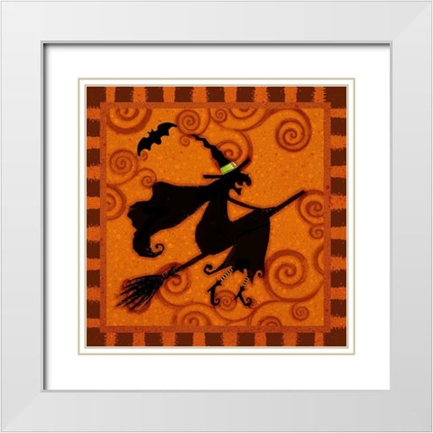 Spooktacular III White Modern Wood Framed Art Print with Double Matting by Eisner, Viv
