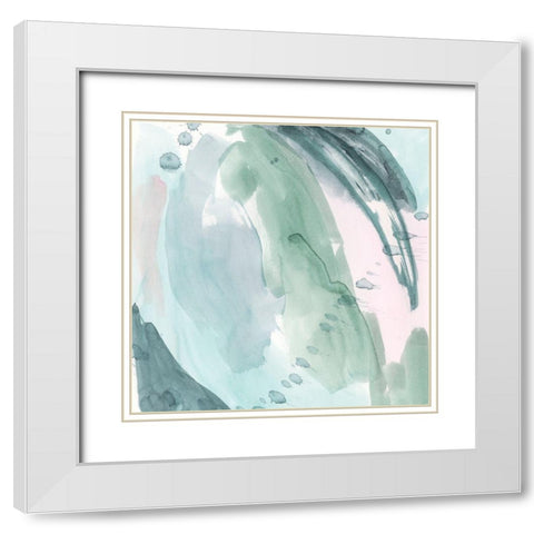 Pastel Scribe I White Modern Wood Framed Art Print with Double Matting by Popp, Grace