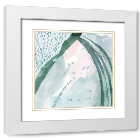 Pastel Scribe II White Modern Wood Framed Art Print with Double Matting by Popp, Grace