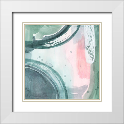 Pastel Scribe III White Modern Wood Framed Art Print with Double Matting by Popp, Grace
