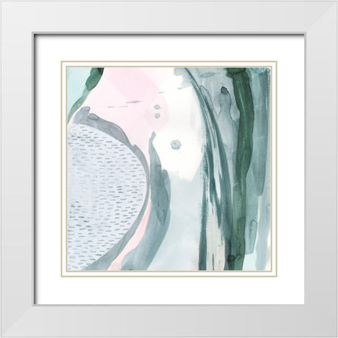 Pastel Scribe IV White Modern Wood Framed Art Print with Double Matting by Popp, Grace