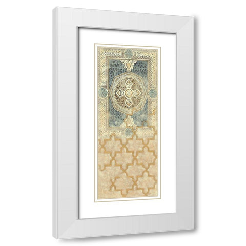 Embellished Tapestry II White Modern Wood Framed Art Print with Double Matting by Vision Studio