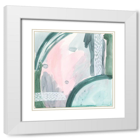 Pastel Scribe VI White Modern Wood Framed Art Print with Double Matting by Popp, Grace