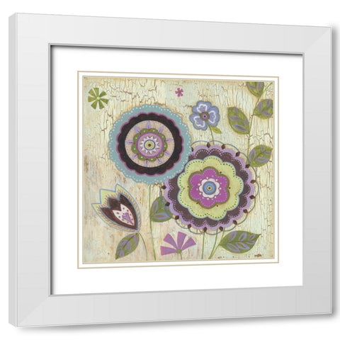 Tribeca I White Modern Wood Framed Art Print with Double Matting by Tbs