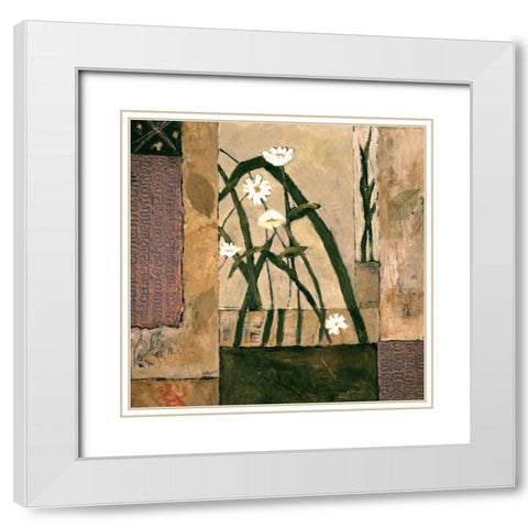 Natures Bounty V White Modern Wood Framed Art Print with Double Matting by Bagnato, Judi