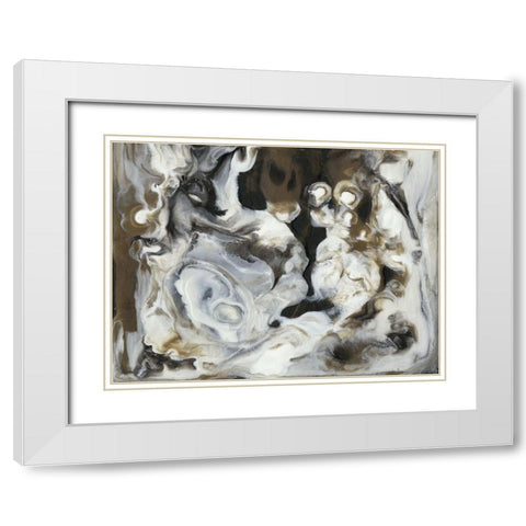 Transmutation V White Modern Wood Framed Art Print with Double Matting by Bramma, Lila