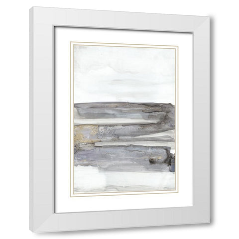 Organic Seascape Blue I White Modern Wood Framed Art Print with Double Matting by Bramma, Lila