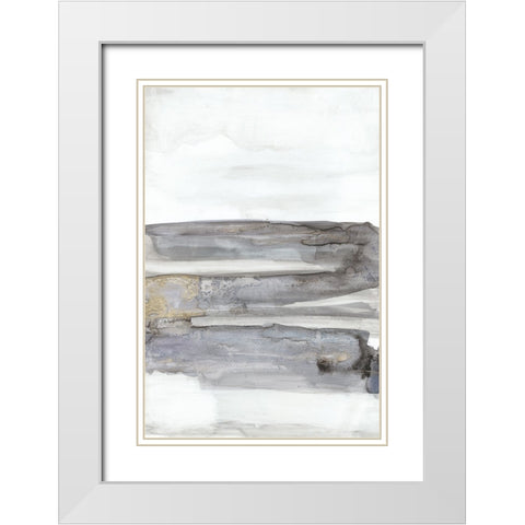 Organic Seascape Blue I White Modern Wood Framed Art Print with Double Matting by Bramma, Lila