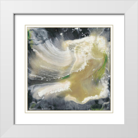 Ascension Abstract II White Modern Wood Framed Art Print with Double Matting by Bramma, Lila