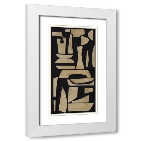 Finial IV White Modern Wood Framed Art Print with Double Matting by Delamater, Rob