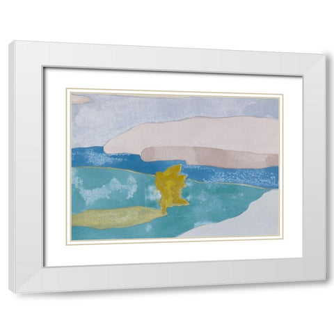 French Countryside II White Modern Wood Framed Art Print with Double Matting by Delamater, Rob
