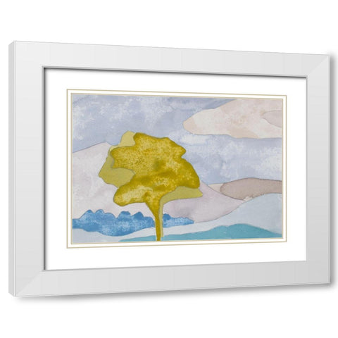 French Countryside III White Modern Wood Framed Art Print with Double Matting by Delamater, Rob