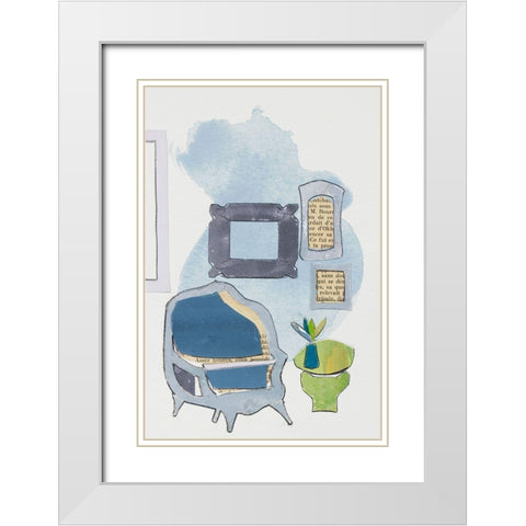Chateau Interior I White Modern Wood Framed Art Print with Double Matting by Delamater, Rob