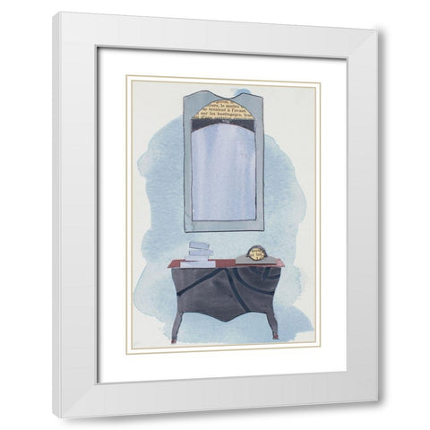 Chateau Interior II White Modern Wood Framed Art Print with Double Matting by Delamater, Rob