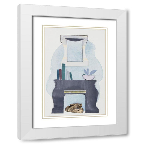 Chateau Interior III White Modern Wood Framed Art Print with Double Matting by Delamater, Rob