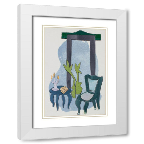 Chateau Interior IV White Modern Wood Framed Art Print with Double Matting by Delamater, Rob