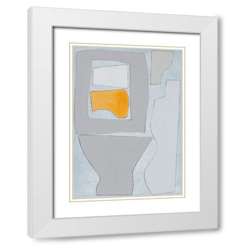 Elements of the Chateau I White Modern Wood Framed Art Print with Double Matting by Delamater, Rob