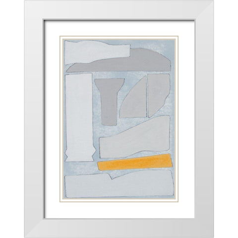 Elements of the Chateau II White Modern Wood Framed Art Print with Double Matting by Delamater, Rob