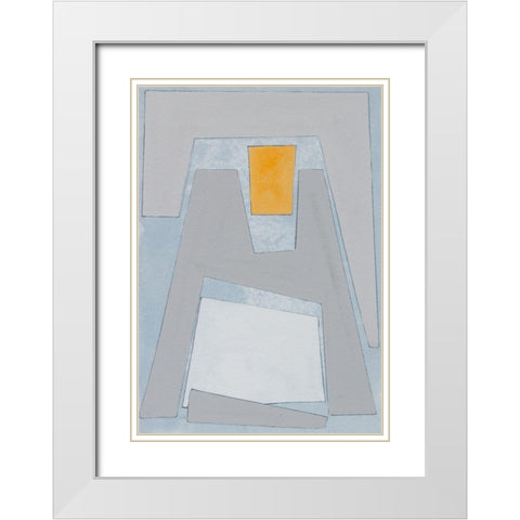 Elements of the Chateau VII White Modern Wood Framed Art Print with Double Matting by Delamater, Rob