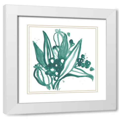 Boho Tropicals I White Modern Wood Framed Art Print with Double Matting by Vess, June Erica