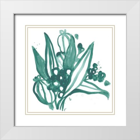 Boho Tropicals I White Modern Wood Framed Art Print with Double Matting by Vess, June Erica