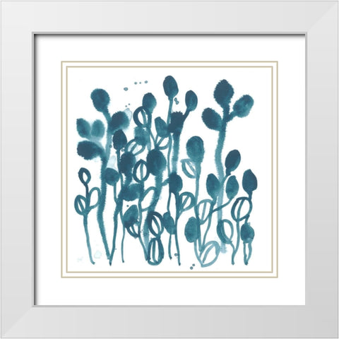 Boho Tropicals II White Modern Wood Framed Art Print with Double Matting by Vess, June Erica