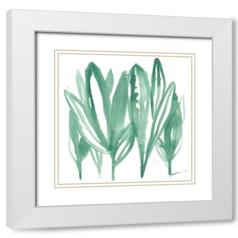Boho Tropicals IV White Modern Wood Framed Art Print with Double Matting by Vess, June Erica