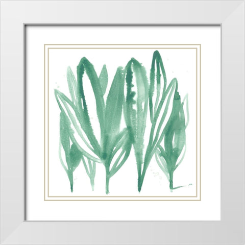 Boho Tropicals IV White Modern Wood Framed Art Print with Double Matting by Vess, June Erica