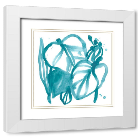 Boho Tropicals V White Modern Wood Framed Art Print with Double Matting by Vess, June Erica