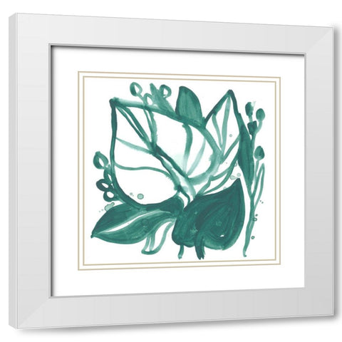 Boho Tropicals VI White Modern Wood Framed Art Print with Double Matting by Vess, June Erica