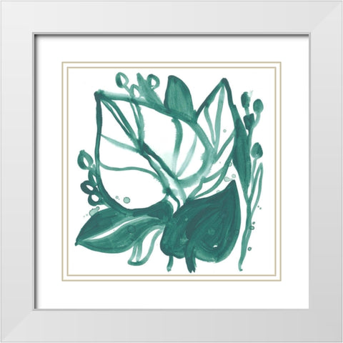 Boho Tropicals VI White Modern Wood Framed Art Print with Double Matting by Vess, June Erica