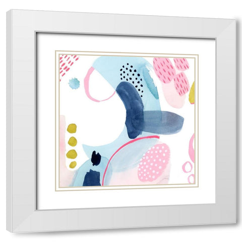 Frolic Form III White Modern Wood Framed Art Print with Double Matting by Popp, Grace