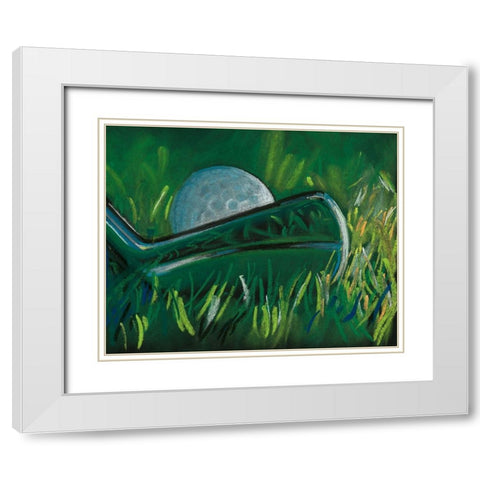 Tee Time I White Modern Wood Framed Art Print with Double Matting by Parker, Jennifer Paxton