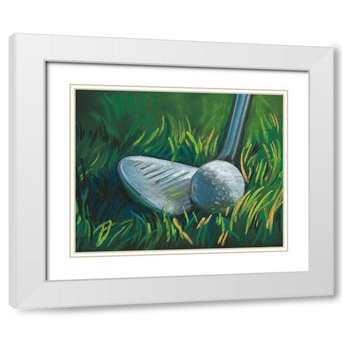Tee Time II White Modern Wood Framed Art Print with Double Matting by Parker, Jennifer Paxton