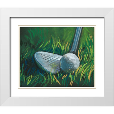 Tee Time II White Modern Wood Framed Art Print with Double Matting by Parker, Jennifer Paxton