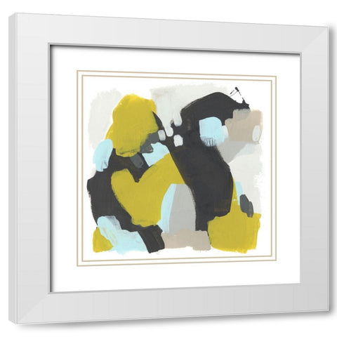 Introspect IV White Modern Wood Framed Art Print with Double Matting by Vess, June Erica