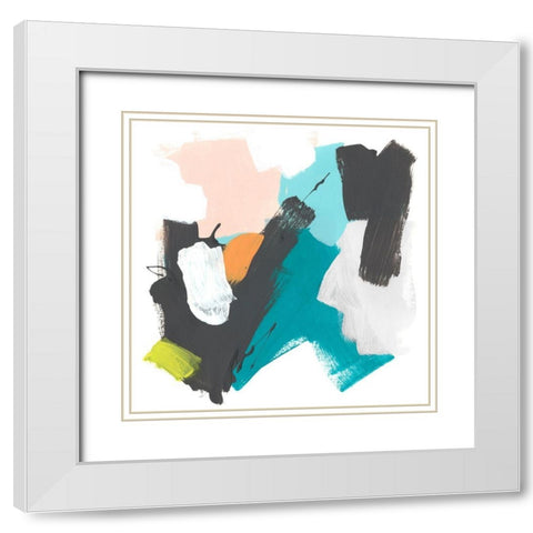 Side Line II White Modern Wood Framed Art Print with Double Matting by Vess, June Erica