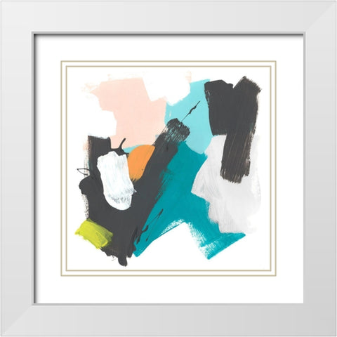 Side Line II White Modern Wood Framed Art Print with Double Matting by Vess, June Erica