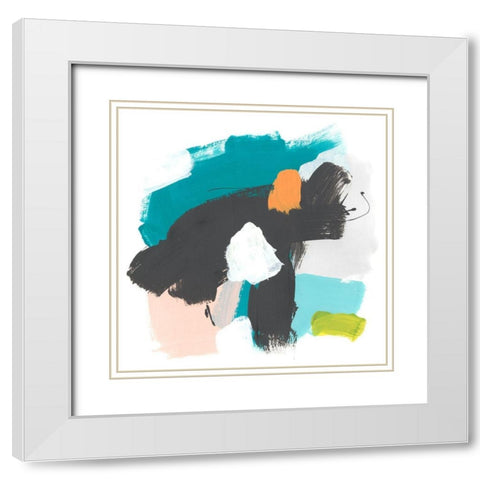 Side Line III White Modern Wood Framed Art Print with Double Matting by Vess, June Erica