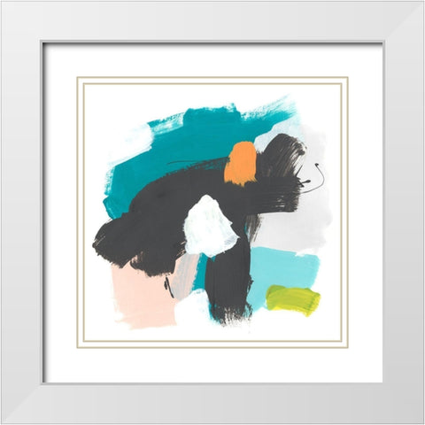 Side Line III White Modern Wood Framed Art Print with Double Matting by Vess, June Erica